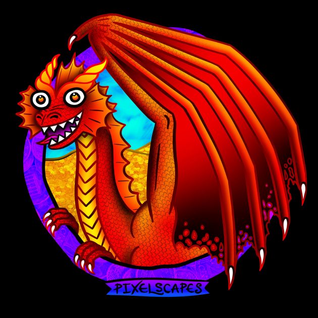 Red Dragon Token Art | Jen's Pixelscapes